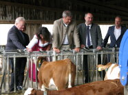 von links nach rechts: EU-Agrarkommissar J. Wojciechowski, StMin M. Kaniber, MP M. Söder, StMin H. Aiwanger, StMin T. Glauber