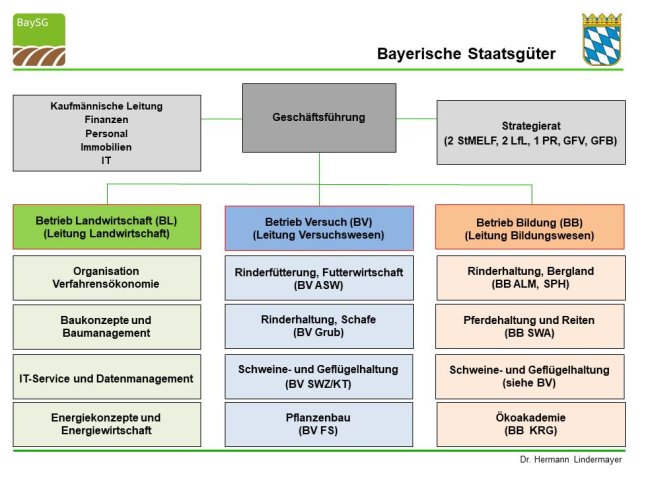 Drei Organisationssäulen der BaySG