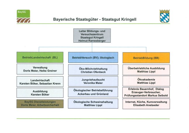 Organigramm Staatsgut Kringell