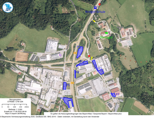 Lageplan Parken